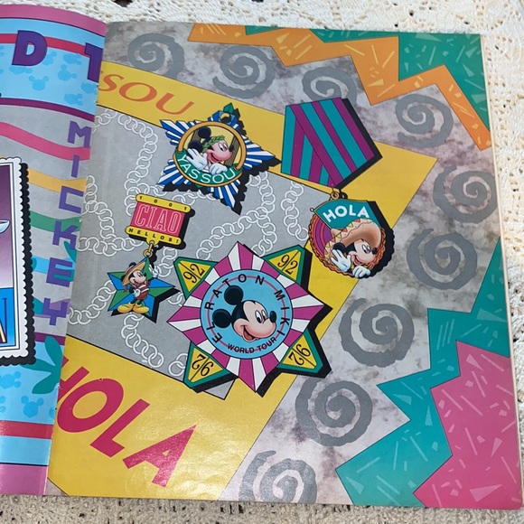 Retro Mickey's World Tour 6 Book Covers Vintage 1991 Complete By Golden books - Picture 6 of 8
